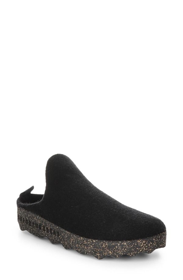フライロンドン レディース シューズ スニーカー Asportuguesas by Fly London Come Sneaker Mule Black Tweed Felt ブラック