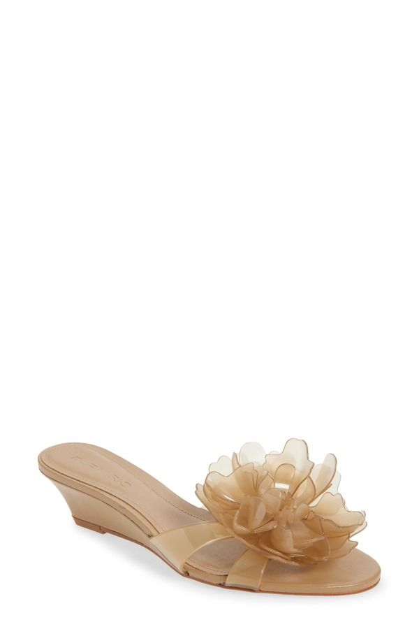 ファーム レディース シューズ ヒール サンダル FARM Rio Flower Jelly Wedge Slide Sandal Toffee