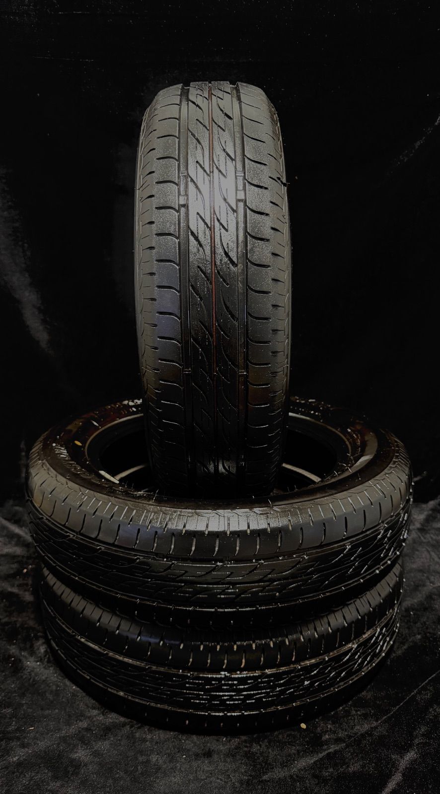 22年　中古タイヤ3本セット　ブリヂストン　155/65R14 75S 8分山　サマータイヤ 6,536円