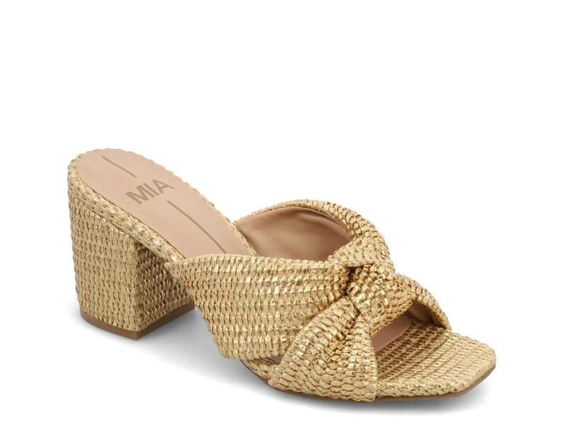 ミア レディース シューズ サンダル MiaHania Sandal Gold Raffia ゴールド