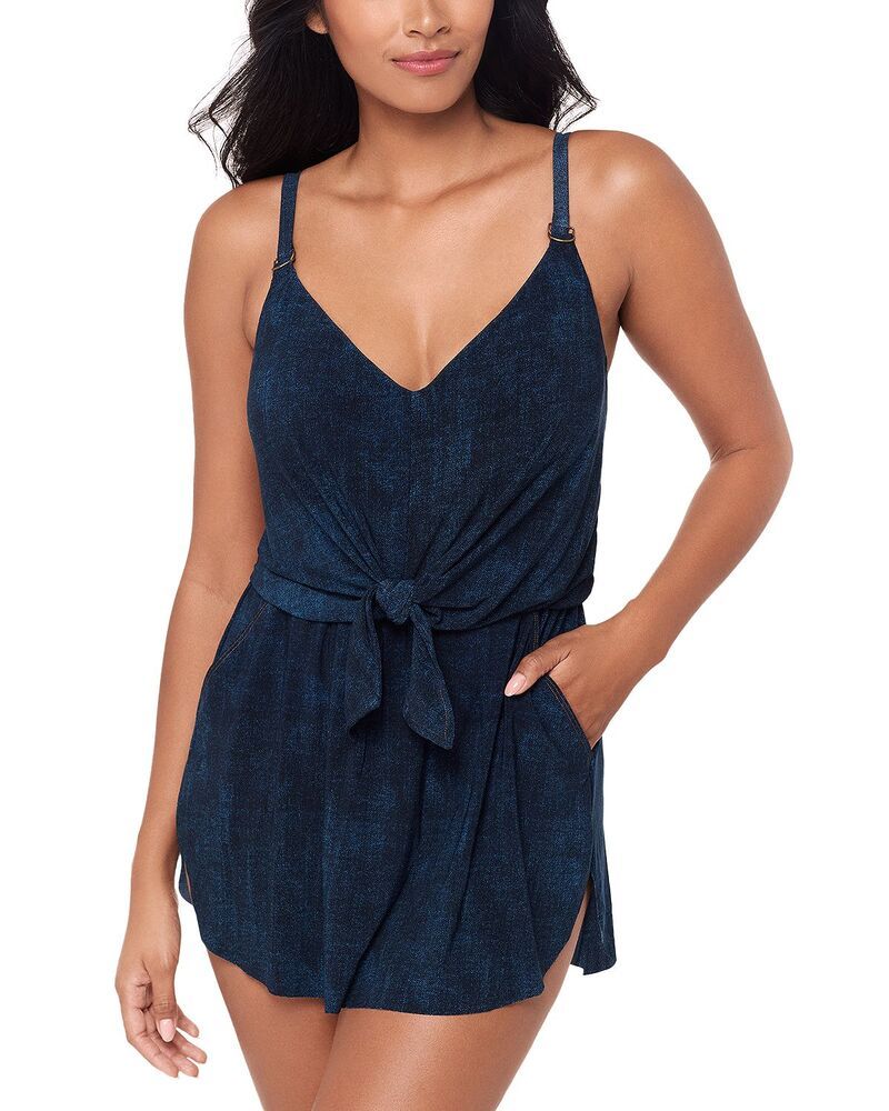 マジックスーツ レディース トップス ワンピース Magicsuit Billie Jean Kami One Piece Swimdress Denim Blue デニム