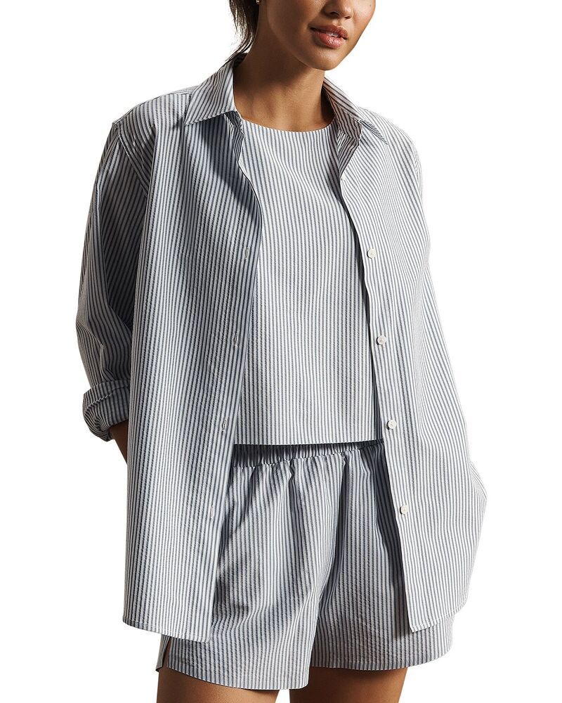 ローヌ レディース トップス シャツ Rhone Saltair Button Up Shirt Washed Navy ネイビー