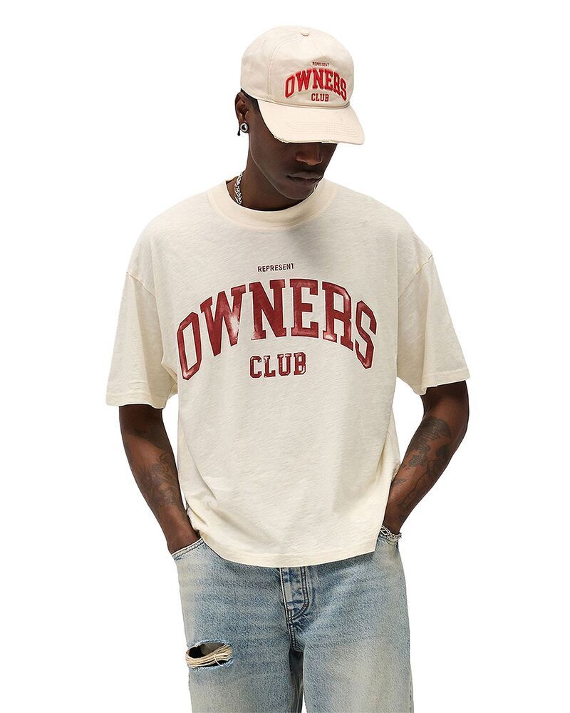 リプレゼント メンズ トップス シャツ ロゴ Represent Owners Club Logo TShirt Buttercream