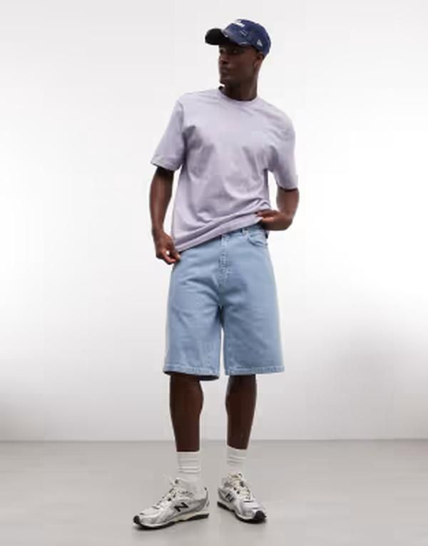 スタンレイ メンズ ボトムス ハーフパンツ・ショーツ リラックスフィット ショートパンツ デニム Stan Ray denim relaxed fit shorts in light blue was 27,170円