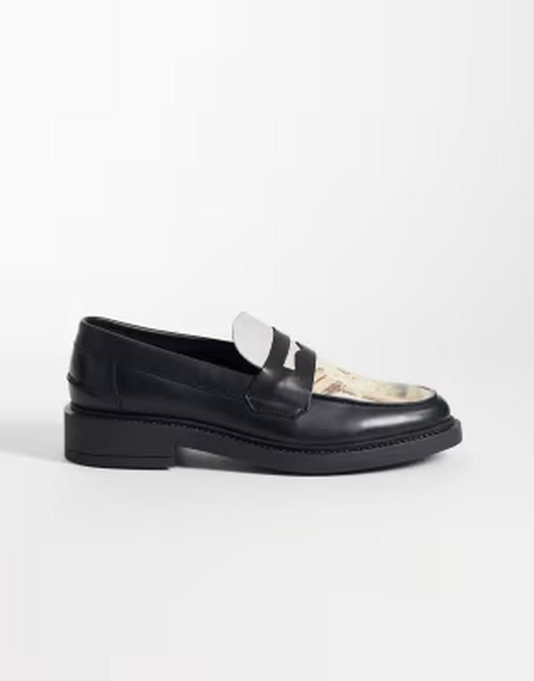 ノーク メンズ シューズ スリッポン・ローファー レザー グラフィック NOAK made In Portugal penny loafers with cherub graphic leather