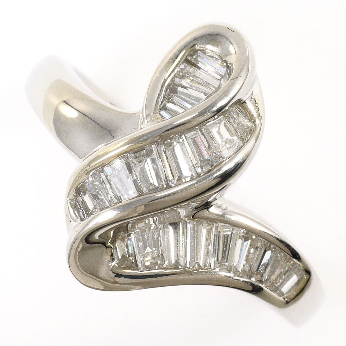 PT900/プラチナ リング・指輪 14号 ダイヤモンド 0.78ct 鑑別書 総重量約6.3g