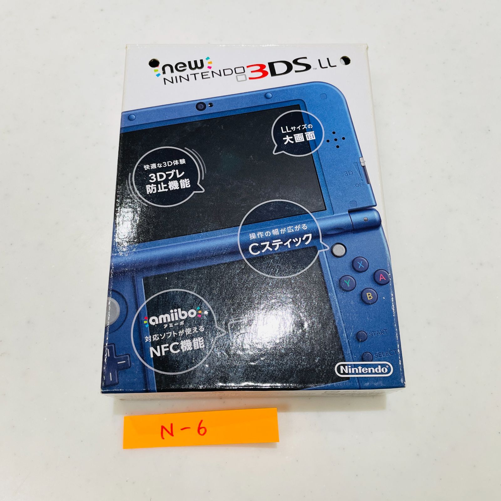 美品/画面キズなし Newニンテンドー3DS LL メタリックブルー 外箱・説・ARカード付（内箱欠品） 液晶発色良好 112472931 18,965円