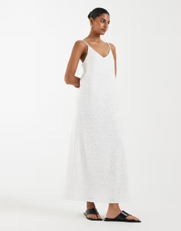 ヴェロモーダ レディース トップス ワンピース フラワー柄 ミディ ジャージー フラワー Vero Moda jersey floral broderie camidi dressnowhite ホワ