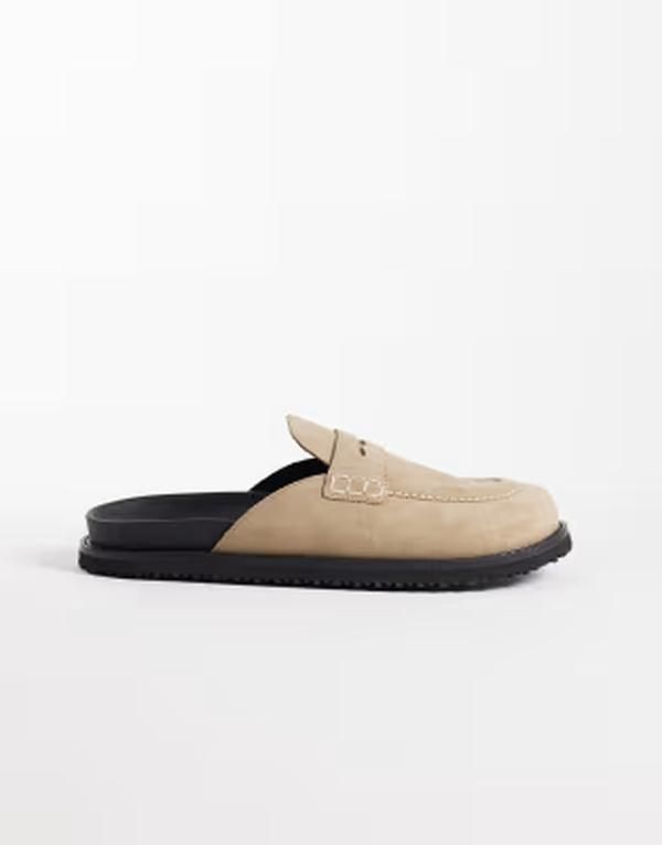 ジャック アンド ジョーンズ メンズ シューズ スリッポン・ローファー スエード Jack Jonesuede loafer mules Plaza taupe トープ