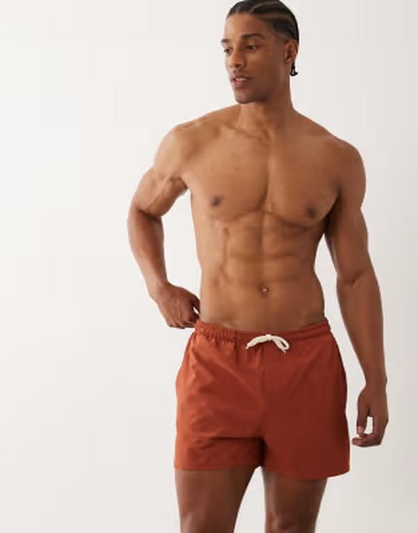 フリーソサエティ メンズ 水着 ハーフパンツ・ショーツ ショートパンツ Free Society swim shorts in rust ラスト