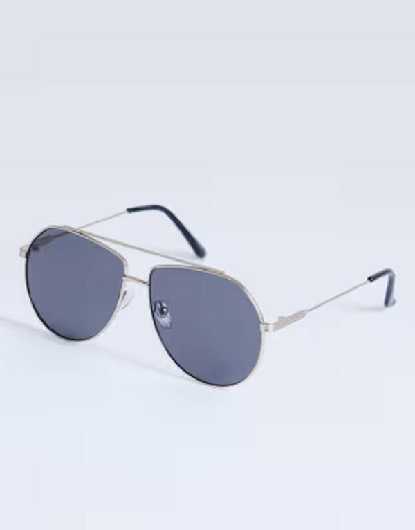 トップショップ レディース アクセサリー サングラス・アイウェア Topshop Croatiaviator metal frame sunglasses Gold Black ブラック 8,386円
