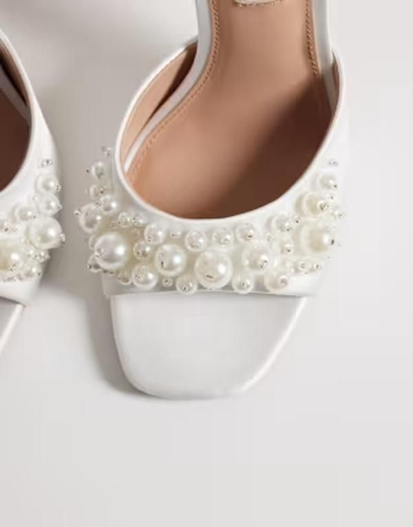 スティーブ マデン レディース シューズ サンダル サテン ヒール Steve Madden Atheria heeled sandals with pearlsatin Ivory Satin アイ