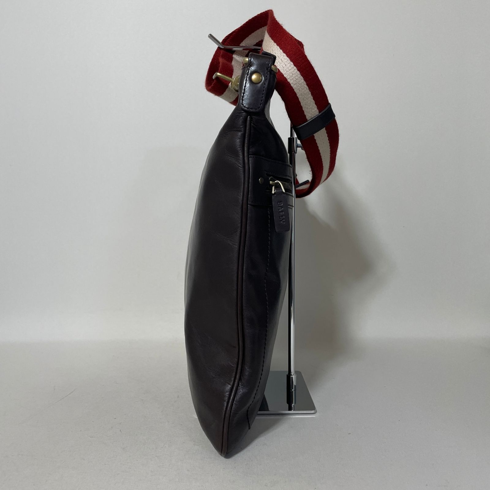 2607-54｜美品｜バリー トレスポ ショルダーバッグ レザー ダーク