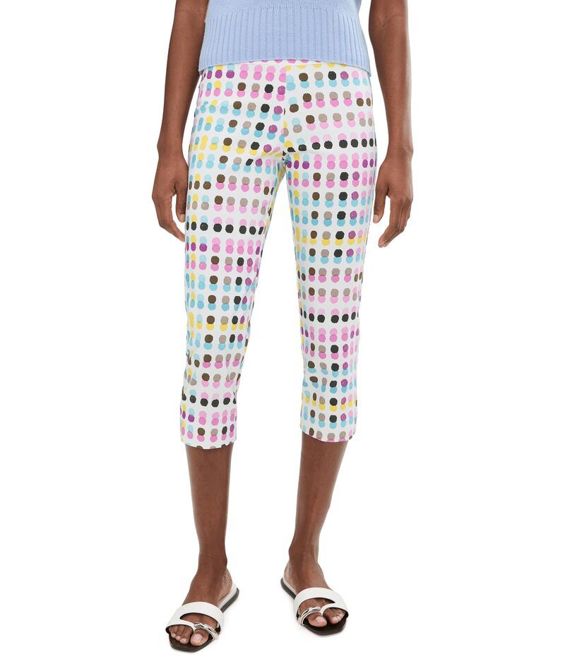 クレイジーラリー レディース ボトムス カジュアルパンツ Krazy Larry PullOn Cropants Tummy Control Blue Dots ブルー
