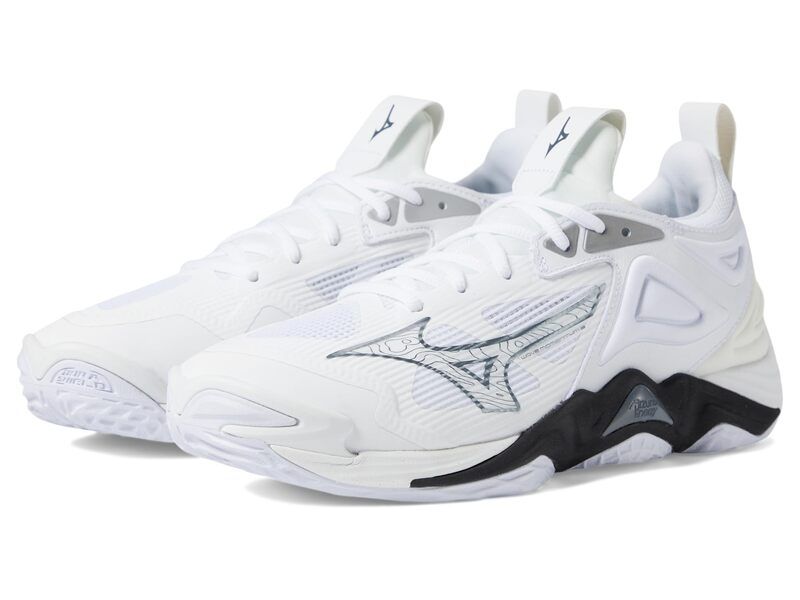 ミズノ レディース シューズ スニーカー Mizuno Wave Momentum 3 WhiteBlack ホワイト