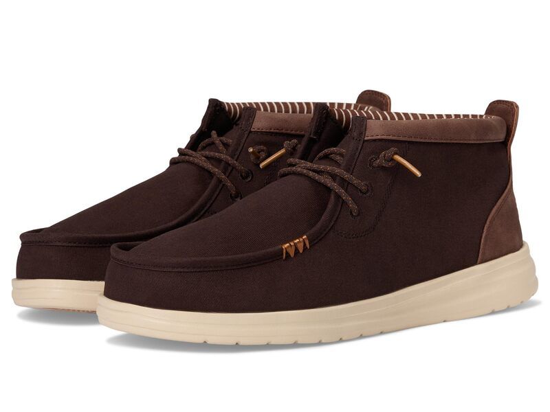 ヘイデュード メンズ シューズ スリッポン・ローファー Hey Dude Wally Mid Gripr Vin Classic Mole BrownDowntown Brown ブラウン