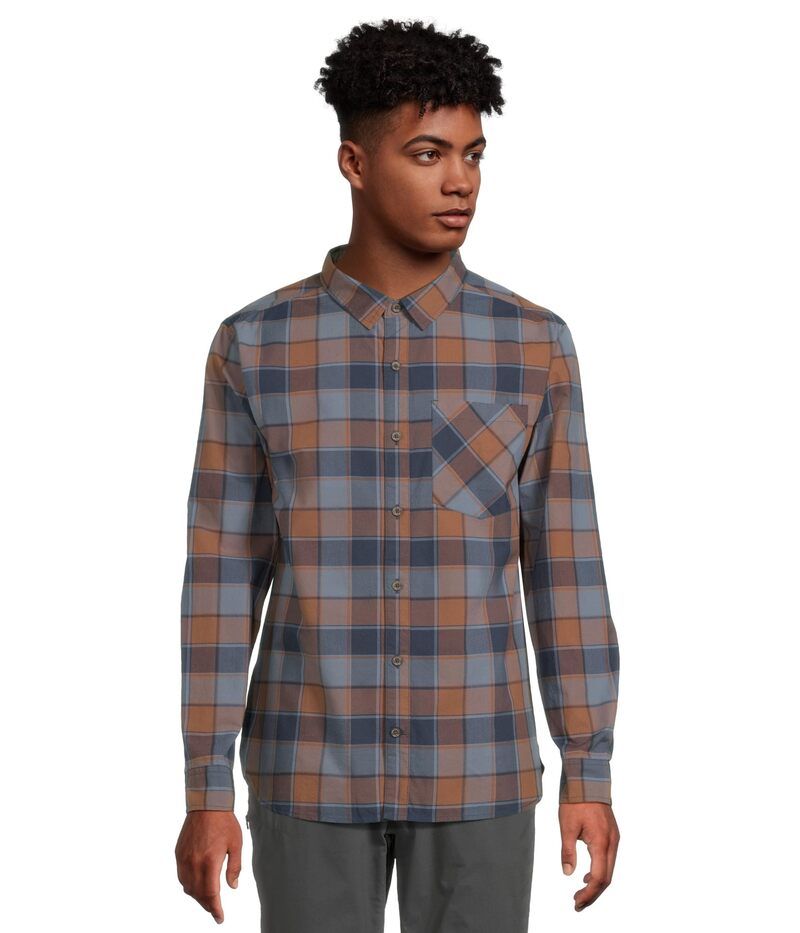 ロイヤルロビンズ メンズ トップス シャツ Royal Robbins Tamarack Long Sleeve Deep Blue Canyon Pld ブルー 9,734円