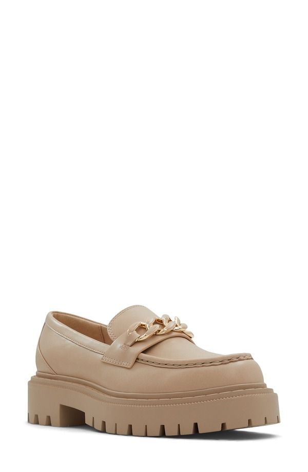 アルド レディース シューズ スリッポン・ローファー プラットフォーム ALDO Brixtonn Platform Loafer Medium Beige ベージュ