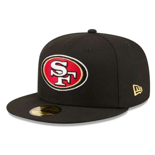 ニューエラ メンズ アクセサリー 帽子 Mens New Era Black San Francisco 49ers 80th Anniversary 59FIFTY Fitted Hat Black ニューエラ メンズ アクセサリー 帽子 Mens New Era Black San Francisco 49ers 80th Anniversary 59FIFTY Fitted Hat Black