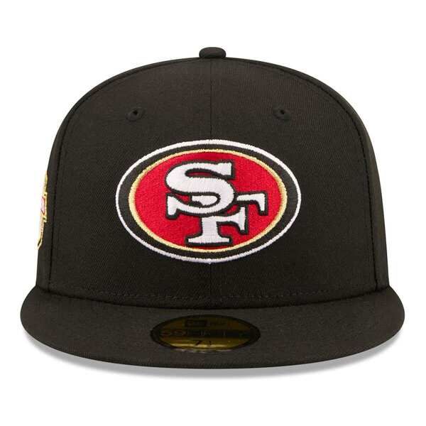 ニューエラ メンズ アクセサリー 帽子 Mens New Era Black San Francisco 49ers 80th Anniversary 59FIFTY Fitted Hat Black ニューエラ メンズ アクセサリー 帽子 Mens New Era Black San Francisco 49ers 80th Anniversary 59FIFTY Fitted Hat Black