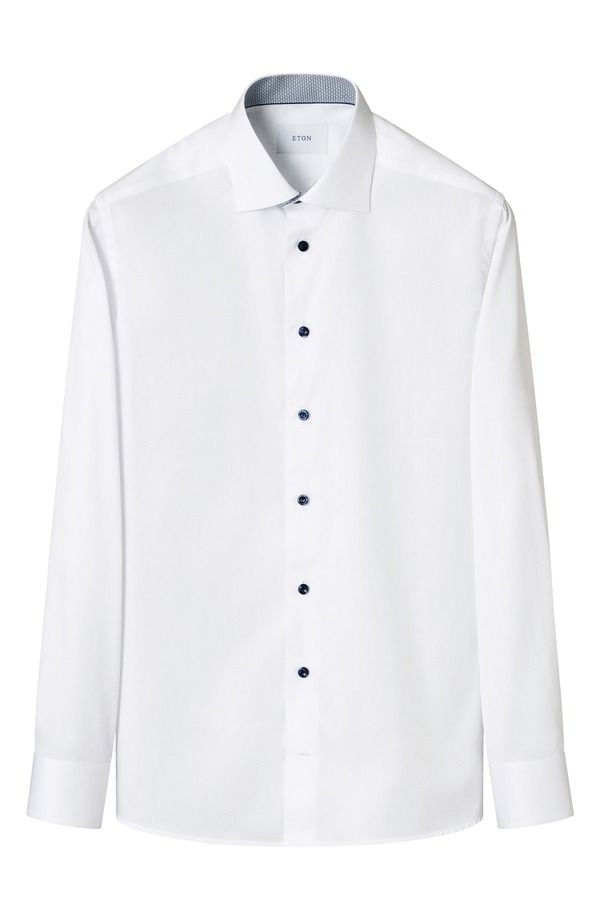エトン メンズ トップス シャツ スリムフィット Eton Slim Fit Signature Twill ButtonUp Shirt White ホワイト