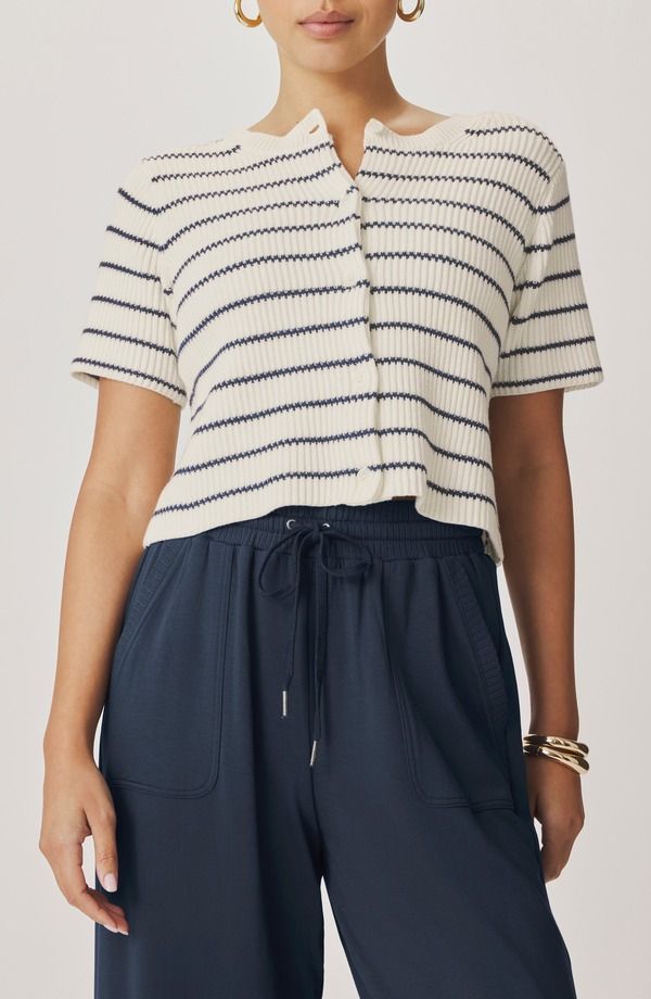 スプレンディット レディース アウター パーカー・スウェット コットン カーディガン Splendidelilah Stripe Cotton Cardigan Mood Indigo Blue Sh 26,864円
