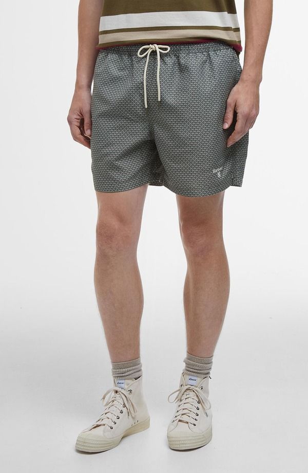 バブアー メンズ 水着 ハーフパンツ・ショーツ Barbour Shell Swim Trunks Olive Green グリーン