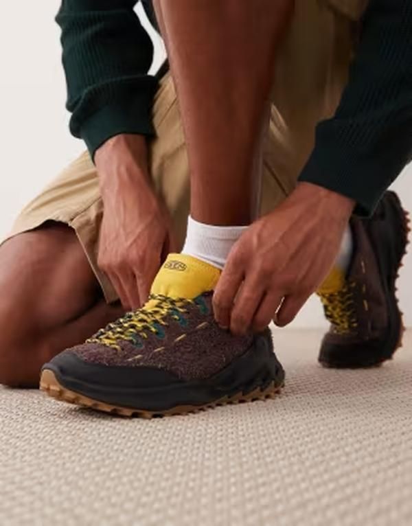 キーン メンズ シューズ スニーカー スエード Keen Jasper Zionic textured suede sneakers BROWN ブラウン
