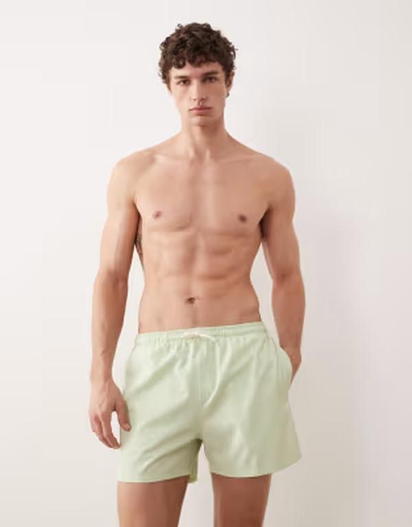 フリーソサエティ メンズ 水着 ハーフパンツ・ショーツ ショートパンツ Free Society swim shorts in sage GREEN グリーン 12,464円