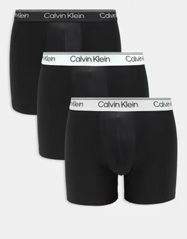 カルバンクライン メンズ アンダーウェア ボクサーパンツ Calvin Klein Microfiber Stretch 3 pack boxer briefs with colored waistb