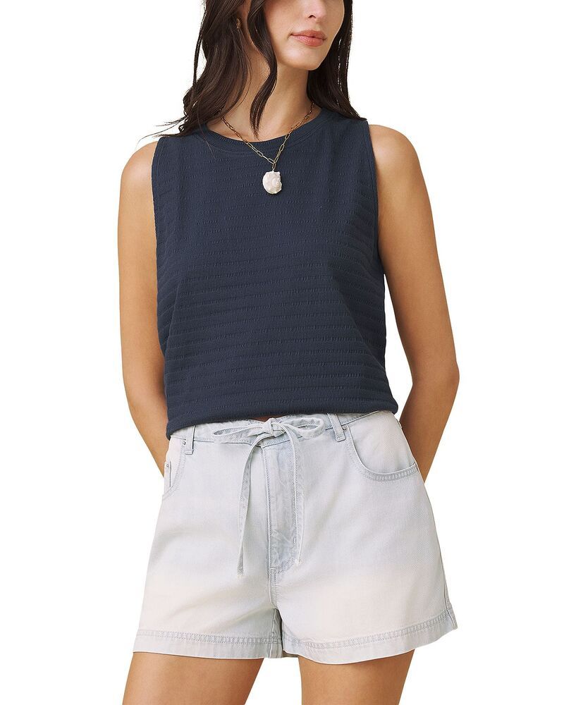スプレンディット レディース トップス タンクトップ シャーリング Splendid Shelly Smocked Tank Top Navy ネイビー