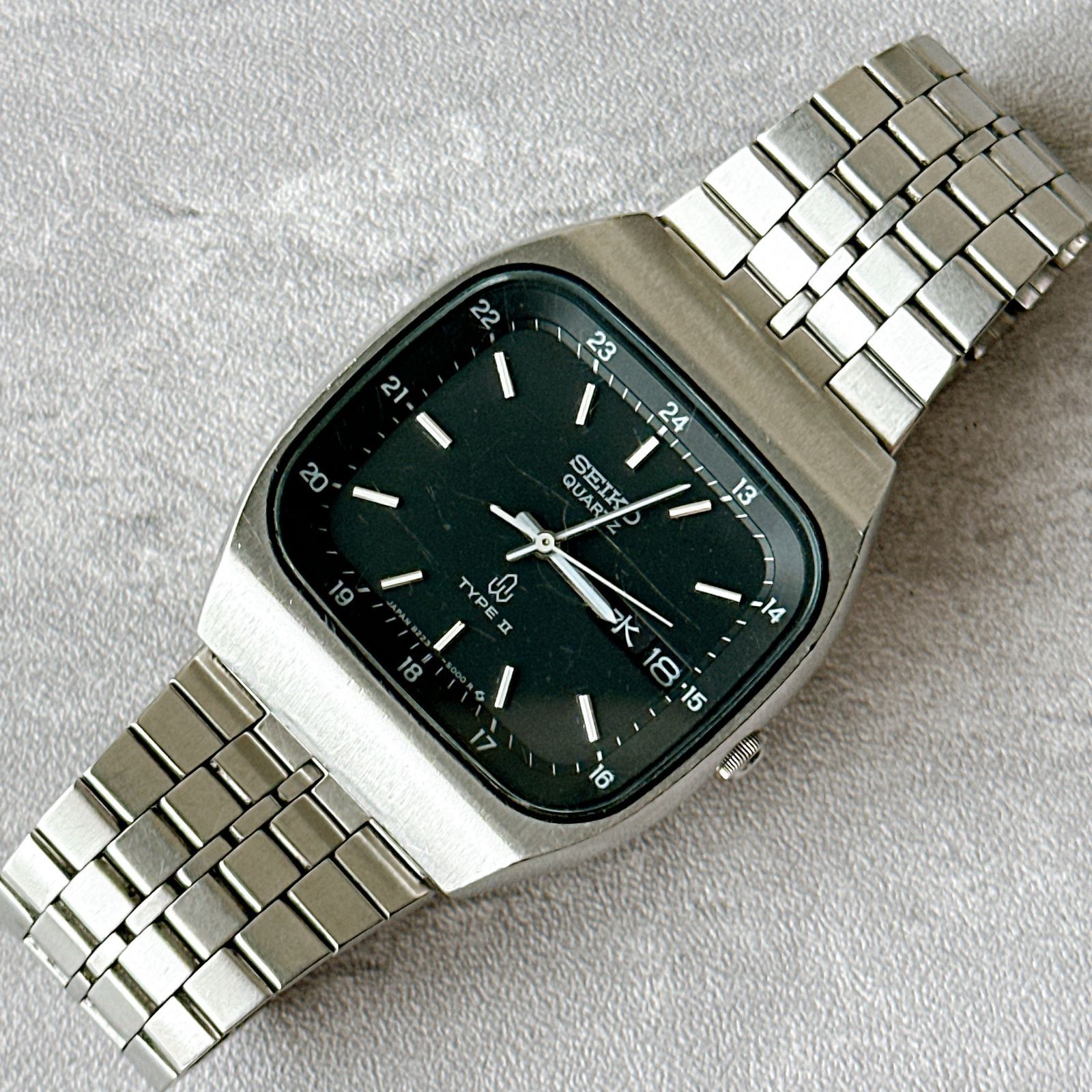 SEIKO TYPEⅡ セイコー タイプ2 8223-500A クォーツ ブラック文字盤