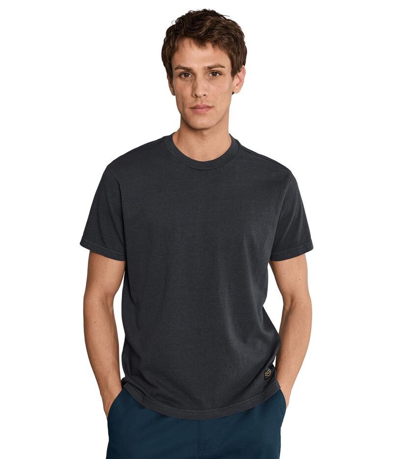 ルーカ メンズ トップス シャツ RVCA Midweight Label Short Sleeve Black ブラック