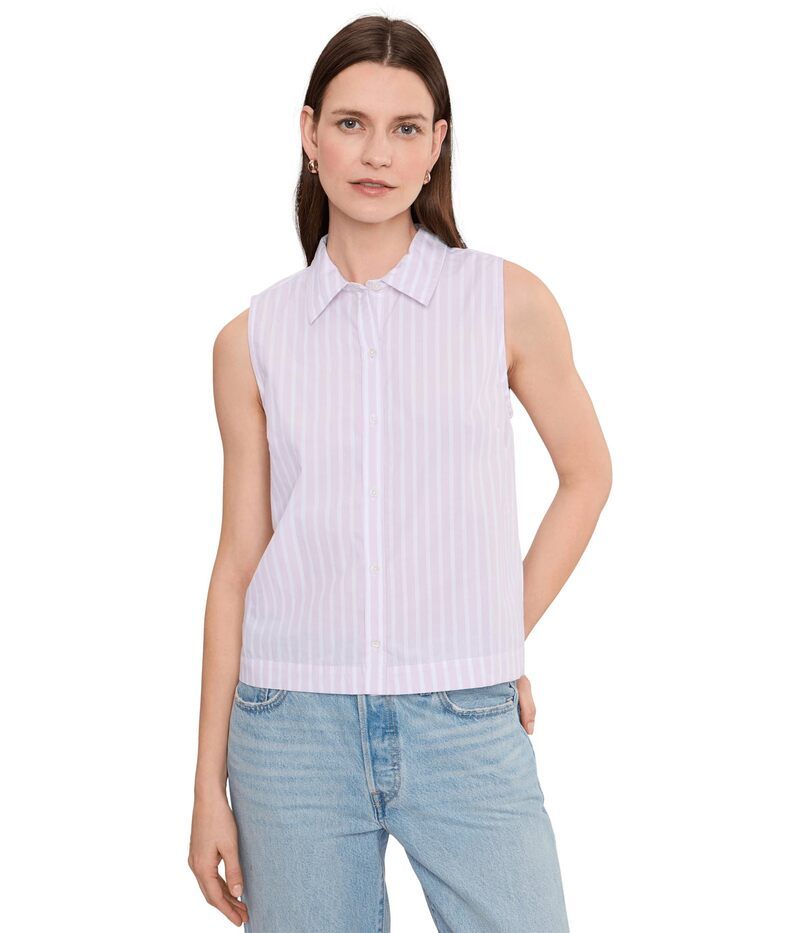 リラピー レディース トップス シャツ ノースリーブ Lilla P Striped Sleevelesshirt Lavender Stripe ラベンダー