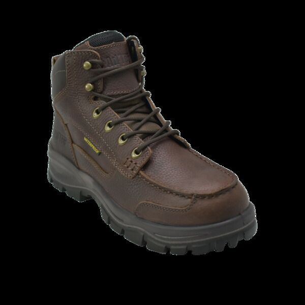 アドテック メンズ シューズ ブーツ・レインブーツ レザー AdTec 6 Tumbled Leather Moc Toe Waterproof Work Boots Dark Brown ブラウン