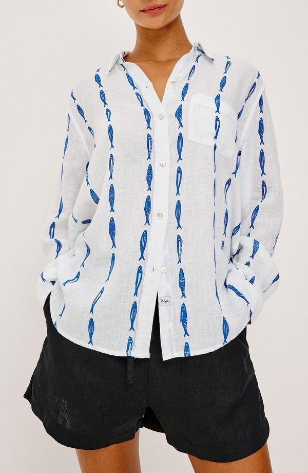 レイルズ レディース トップス シャツ プリント リネン Rails Charli Print Linen Blend ButtonUp Shirt Sardines 36,270円