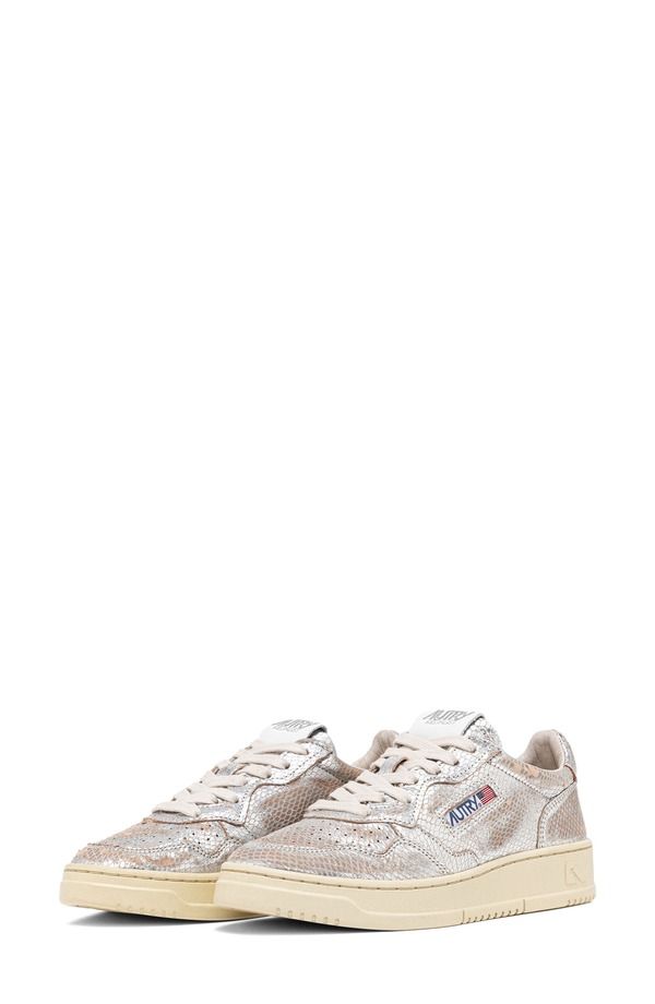 オートリ レディース シューズ スニーカー AUTRY Medalist Low Sneaker MetalSnake Silver シルバー