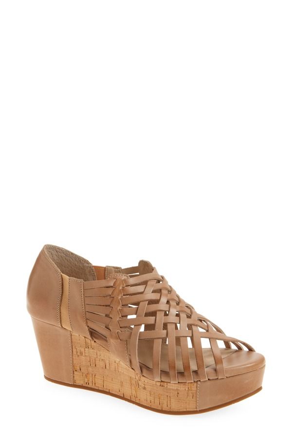 ショコラブルー レディース シューズ パンプス プラットフォーム サンダル Chocolat Blu Winix Strappy Platform Wedge Sandal Sand Leather