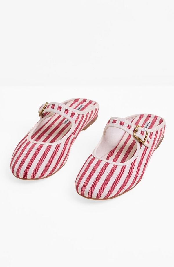 シャーロットストーン レディース シューズ パンプス Charlotte Stone Willow Mary Jane Ballet Slide Kisstripe ストライプ