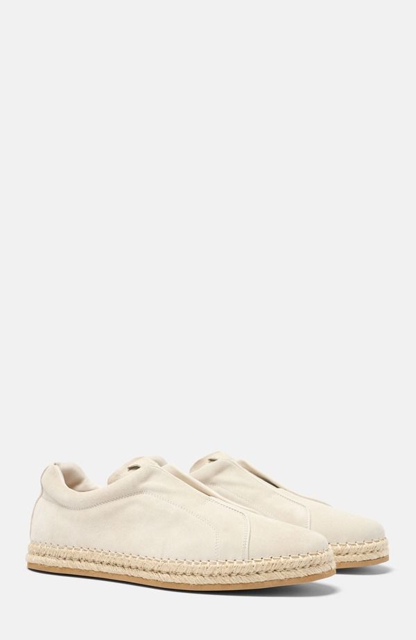 スカロッソ メンズ シューズ スリッポン・ローファー SCAROSSO Thiago Espadrilles Ivory Suede アイボリー 65,890円