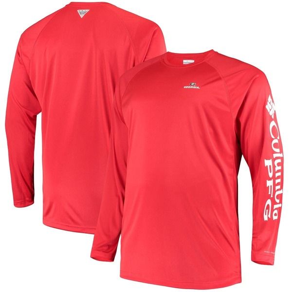 コロンビア メンズ トップス Tシャツ トール Mens Columbia Red Georgia Bulldogs Big Tall Terminal Tackle Long Sleeve Omni 12,735円