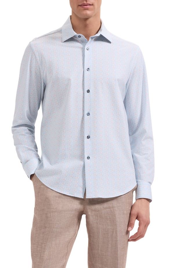 ブガッチ メンズ トップス シャツ コットン Bugatchi James OoohCotton ButtonUp Shirt Ice