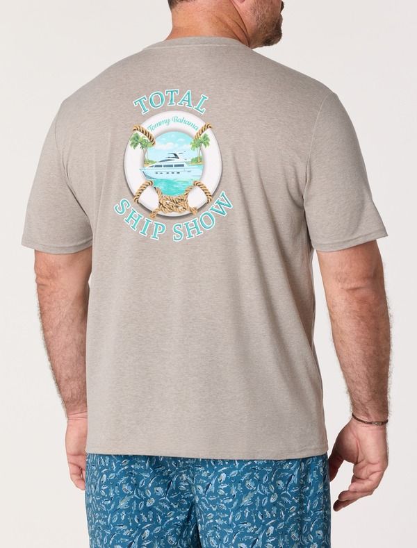 トッミーバハマ メンズ トップス Tシャツ トール グラフィック Tommy Bahama Big Tall Total Ship Show Graphic Tee Grey Heather グレー 10,570円