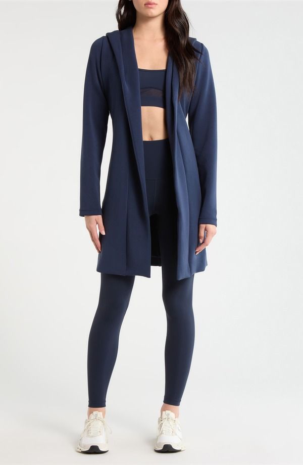 エムピージー レディース アウター カーディガン MPG Dreamweave Hooded Wrap Cardiganavy Blazer ネイビー 44,800円