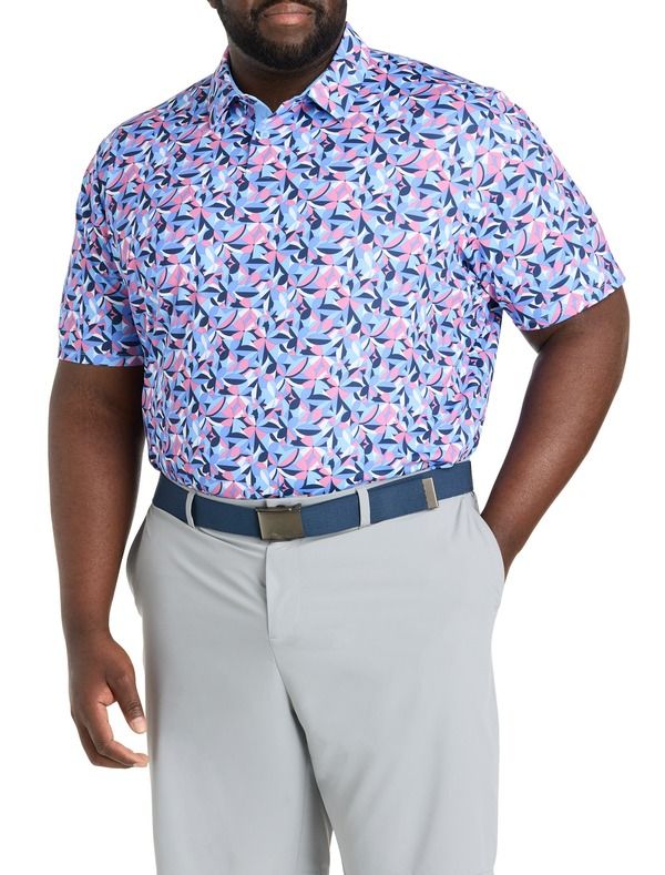 キャラウェイ メンズ トップス ポロシャツ フラワー柄 トール フラワー Callaway Big Tall Dogwood Floral Geometric Polo Shirt Vista Blu 14,896円