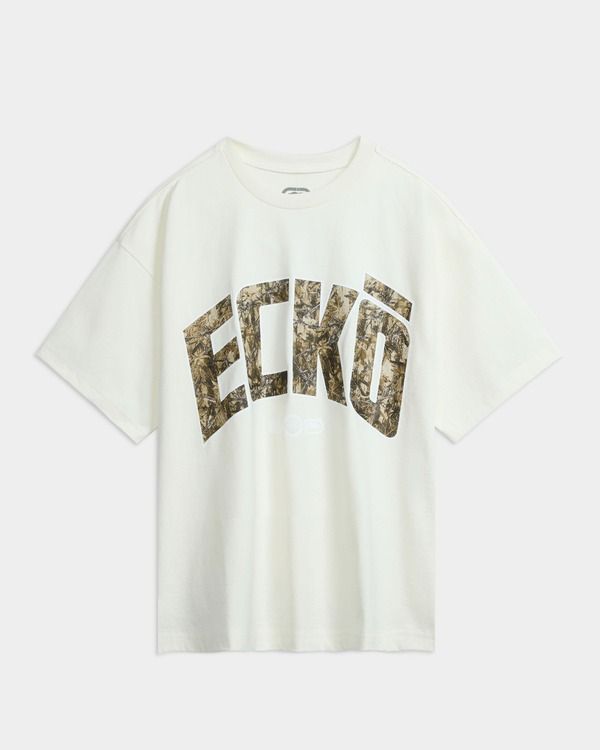 エコー メンズ トップス Tシャツ ECKO Leafy on Fire Tee Cream クリーム