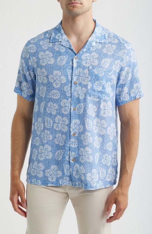 ヴァインヤードヴァインズ メンズ トップス シャツ フラワー柄 リネン フラワー vineyard vines Hawaiian Floralinen Blend Camp Shirt Floral 25,060円