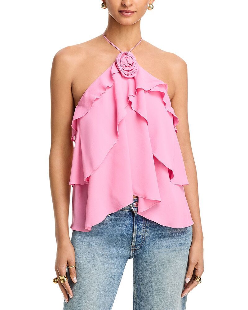 ジェネレーションラブ レディース トップス シャツ ブラウス ホルター Generation Love Carrie Halter Blouse Pink Sorbet ピンク