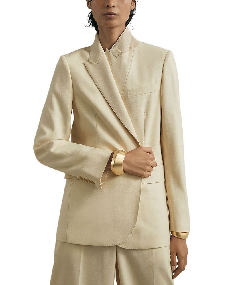レイス レディース アウター ジャケット・ブルゾン ウール シルク ブレザー REISS Anya Silk Wool Blazer Cream クリーム 64,240円