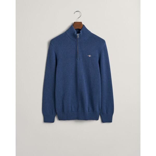 ガント メンズ アウター ニット・セーター コットン Gant Casual Cotton HalfZip Marine 906